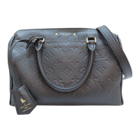 【二手名牌BRAND OFF】LOUIS VUITTON LV 路易威登 黑色 原花 牛皮 speedy 25 兩用包