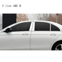 Car Styling Window BC Pillars Sequins Decoration Cover Sticker Trim For Mercedes Benz E Class W213 E200 E300 Auto Accessories