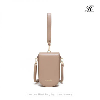 JIMS HONEY Official Tas Selempang Mini LOUISA BAG Kulit PU Wanita Kulit PU Polos Pink
