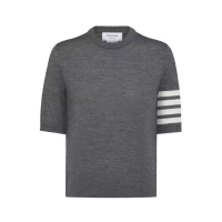 Thom Browne Fine Merino Wool 4-Bar Sweater Medium Grey