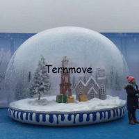 Christmas inflatable snow globe tent,Top quality Inflatable Snow Globe Ball For Advertising,Inflatable human snow globe