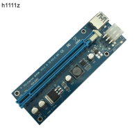 VER006C Riser Card 1x to 16x PCI Express PCI-E Extender USB 3.0 Cable SATA to 6Pin IDE Power for Bitcoin Mining Miner Antminer
