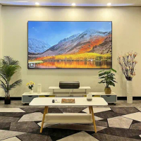 Hot 92" 4K PET Crystal CLR Ultra Short Throw Projector Screen Ambient Light Rejecting UST ALR Screen For Wemax Fengmi 4K