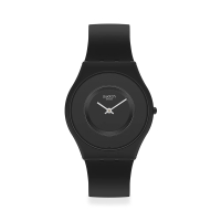 【SWATCH】SKIN超薄系列手錶 CARICIA NEGRA 男錶 女錶 瑞士錶 錶(34mm)