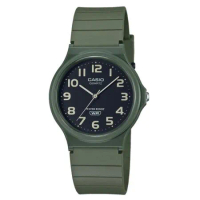 CASIO 簡約指針錶 學生錶 樹脂錶帶 生活防水 綠 MQ-24UC (MQ-24UC-3B)