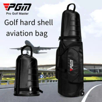 PGM Hard Shell Golf Aviation Bag,Portable Anti Squeeze Roller Skating Travel Bags For Men Women,Outdoor Golf Bags HKB014
