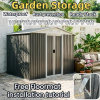 Outdoor garden Storage metal shed large backyard storage setor laman Besar outdoor Garden Shed Cabin