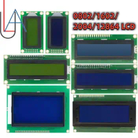 LCD Module Blue Green Screen For Arduino 0802 1602 2004 12864 LCD Character UNO R3 Mega2560 Display PCF8574T IIC I2C Interface