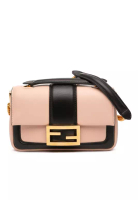 Fendi 二手芬迪迷你雙色納帕皮阿波羅鏈條法棍單肩包