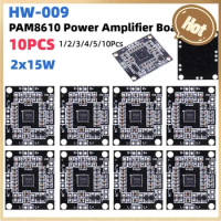 1-10Pcs PAM8610 2x15W Module Mini Stereo Voice Sound Power Amplifier Board DC 7-15V Class D Dual Channel Audio Amplifier Board