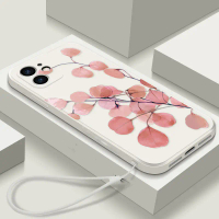 Minimalist Style Flower Lanyard Case For Realme 15X 15T 14T 15 14 13 8 9 10 5 6 7 Pro 14 Pro Plus 11