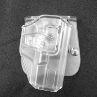 Frosted Clear Glock 19 19X 32 45 23 (Gen 3 4 5) OWB Level II Retention Open Carry Holster Fully Trigger Guard