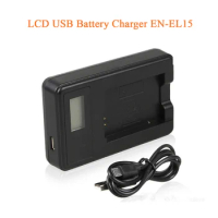 LCD USB Battery Charger EN-EL15 For Nikon EN-EL15a EL15C Z8 Z7II Z6II Z5 D850 D7500 D7200 D7100 D810 D800 D800E D600 D500 MH-25