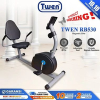 TWEN RB530 Alat Fitness Sepeda Statis Magnetic Recumbent Bike