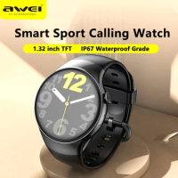 Awei H9 Calling Smart Watch 1.32inch Bluetooth Fitness Tracker Dynamic Heart Rate Blood Oxygen Health Monitoring Sport Wristband