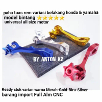 PAHA REM/TUAS REM BELAKANG VARIASI MOTOR MIO/MIO SPORTY/MIO SOUL/MIO J - Silver, All size