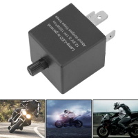 Car Motorcycle LED Flasher Relay Universal 12V Blinker Flasher Relay Electronic Adjustable Freauency LED Turn Signal Light 3pins