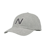 【NEW BALANCE】NB 棒球帽 休閒帽 復古 灰色 帽子 -LAH21214AG