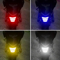 3pcs Reflective Motorcycle Sticker Reflective Warning Ladder Arrow Tail Wing Plate Racing Bumper Decal Tape Truck Bike Car Tools