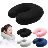 Memory Foam U-Shape Travel Pillow For Airplane Neck Support Travel Accessories Comfortable Pillows For Sleep 4Colors