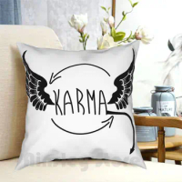 Karma Pillow Case Printed Home Soft DIY Pillow cover Karma Good Bad Unique Cool Luck Choices Decisions Life Angel Demon