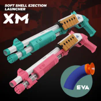 XM1014 Toy Gun Soft Shell Ejection Launcher Foam Dart Pistol Model Manual Plastic Blaster Armas For Kid Adult Outdoor Game