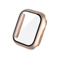 【General】Apple Watch 保護殼 Ultra 2 / Ultra 簡約輕薄防撞防摔 鋼化玻璃二合一 手錶保護殼(玫瑰金)