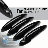 ฝาครอบมือจับประตู สีดำมันวาว 4 ชิ้น สำหรับ R60 MINI COUNTRYMAN และคูเปอร์ S 11-16