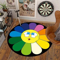 40Inch Takashi Murakami Rug - Flower Design Soft and Durable Material for Home Decor and Office Use 