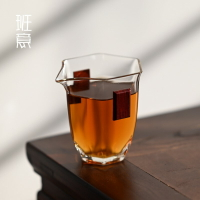 班意 六角勻杯公道杯出口高品質高硼硅茶海日式耐熱玻璃公杯
