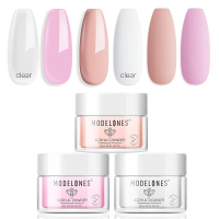 Modelones Acrylic Powder Set 3 Colors Nail Acrylic Powder Set Milky White Pink Nude Acrylic Powder f