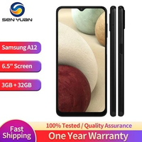Original Samsung Galaxy A12 A125U A125F 4G Mobile Phone 6.5'' LCD Screen 3GB RAM 32GB ROM 48MP+8MP Octa-Core Android CellPhone
