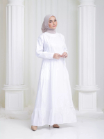 Fayrany Baju Muslim Remaja dan Dewasa Gamis Katun Putih Dandelion FBG-WP-001