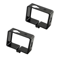 2X Protective Housing Side Border Frame Case For Xiaomi Yi Xiaoyi Action Sport Camera Accessories Black