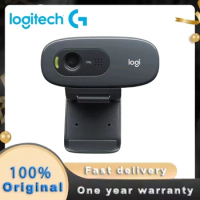 Logitech Original C270 Desktop PC Laptop C270i Online Course Webcam Video Chat Live USB Webcam HD