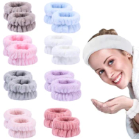 1Pc Wash Face And Wrist Band Absorb Water Sports Sweat Wiping Bracelet Hairband Moisture Proof Sleeve Wrist Guard