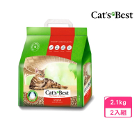 【CAT’S BEST 凱優】經典凝結木屑砂（紅標凝結型）5L/2.1kg*2包組(貓砂)