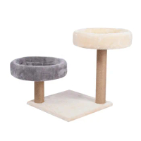 Cat scratcher tree pet furniture cat scratching posts kitten play cat tree house with bed