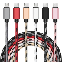 10ft Micro USB Cable Nylon Woven Charge Cords 6 Colors Microusb for Samsung S3 S4 S5 HTC Huawei Mate 8 For Android Mobile Phones