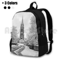 Spire Of St. James Outdoor Hiking Backpack Riding Climbing Sports Bag Christmas St James Church St James Louth Beauty Church