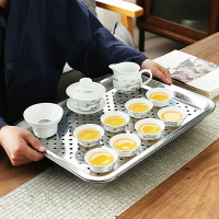 現貨秒出 不鏽鋼茶盤 茶具套裝 陶瓷套裝 三才蓋碗 功夫茶具 茶具 茶盤 茶杯