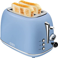 KitchMix【美國代購】復古不鏽鋼烤麵包機 - 藍色