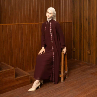 EPC Eddy P Chandra EPC Gamis Audrey - Mahogany - Embroidery Collection