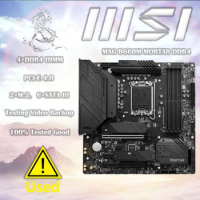 Used MSI MAG B660M MORTAR DDR4 Intel B660 4800(OC) 128G Support 12 Intel Desktop CPU Motherboard Soc