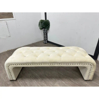 VC CHESTERFIELD BENCH CHAIR VELVET LONG STOOL OTTOMAN SOFA sofaella furniture modern set