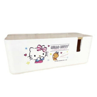 小禮堂 Hello Kitty 方形塑膠線材收納盒 (白愛心小熊款)