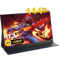 UPERFECT Portable Monitor 17.3 Inch 144Hz 1080P FHD Gaming Display USB-C HDMI HDR IPS Screen Extender For Computer Laptop PC Mac