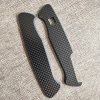 Custom Carbon Fibre Knife Handle Patches Scale Replacement for 130MM Victorinox Delemont Series Swiss Army Knives DIY Make Part