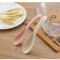 Wheat Straw Soup Spoon Sudu Plastik Children Feeding Spoon Table Spoon Restaurant Spoon Restoran Tab