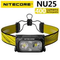 NITECORE NU25 v2 upgraded 400 lumen headlamp, three light source output